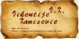 Vikentije Kamišević vizit kartica